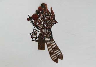 清遼南番邦扎巾丑武將影頭驢皮影